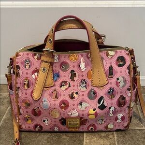 Dooney & Bourke Pink Disney Dogs Print purse